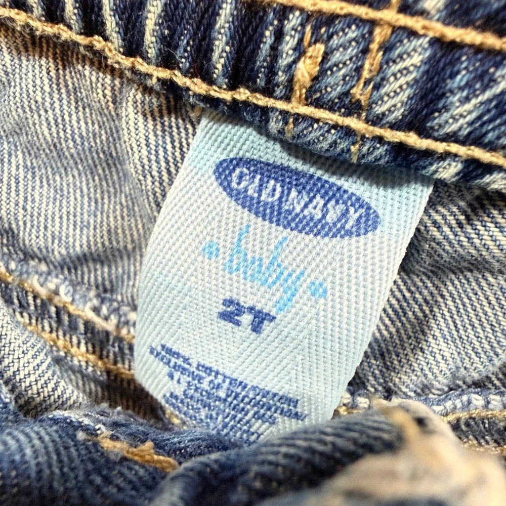 Vintage Y2K 2002 Old Navy Baby Boys Carpenter Denim Shorts 2T Gorpcore Utility